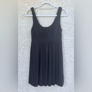 Y2K Black Bubble Hem Short Dress Women Size Large Sleeveless